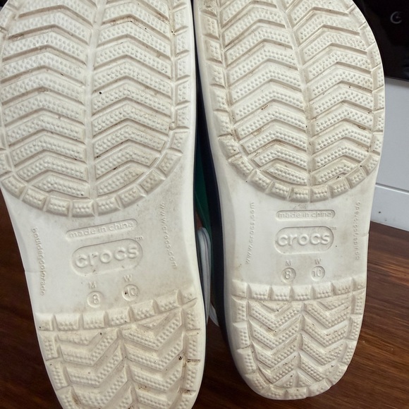 Crocs Classic Tropical Palm Tree Clogs Unisex M8 / W10 Blue Beach Summer Slip On - Picture 9 of 10